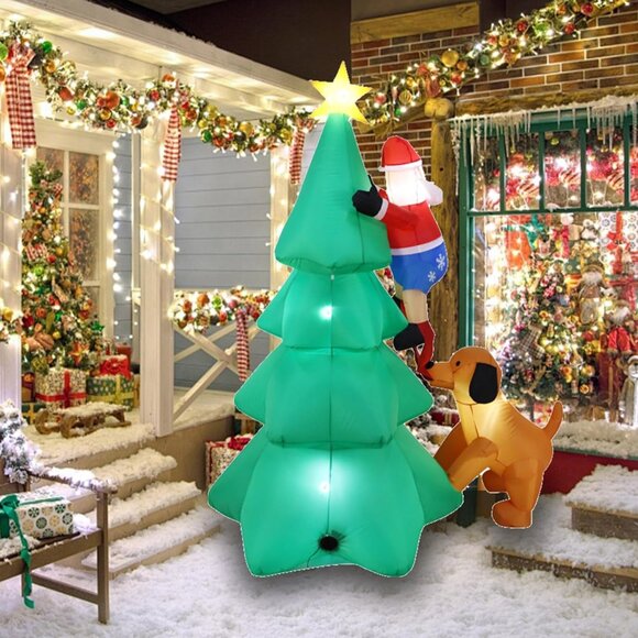 NEW 4FT Christmas Inflatable Santa Claus with Candy Cane, LED Lights - Picture 5 of 5